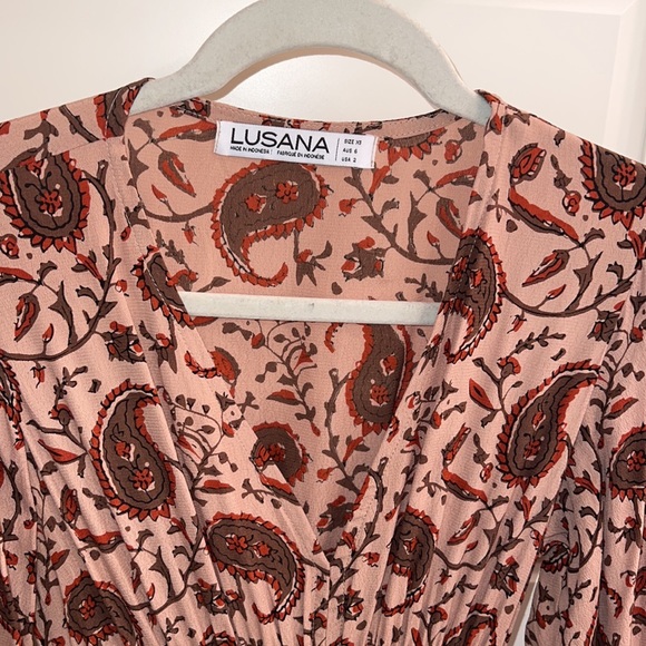 Anthropologie Lusana Puff-Sleeved Maxi Dress - Picture 6 of 9